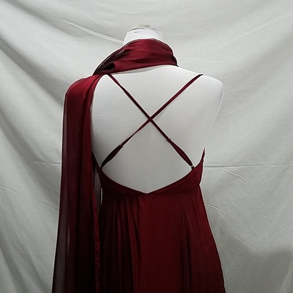 Alberto Makali Red Silk Gown - Picture 6 of 8